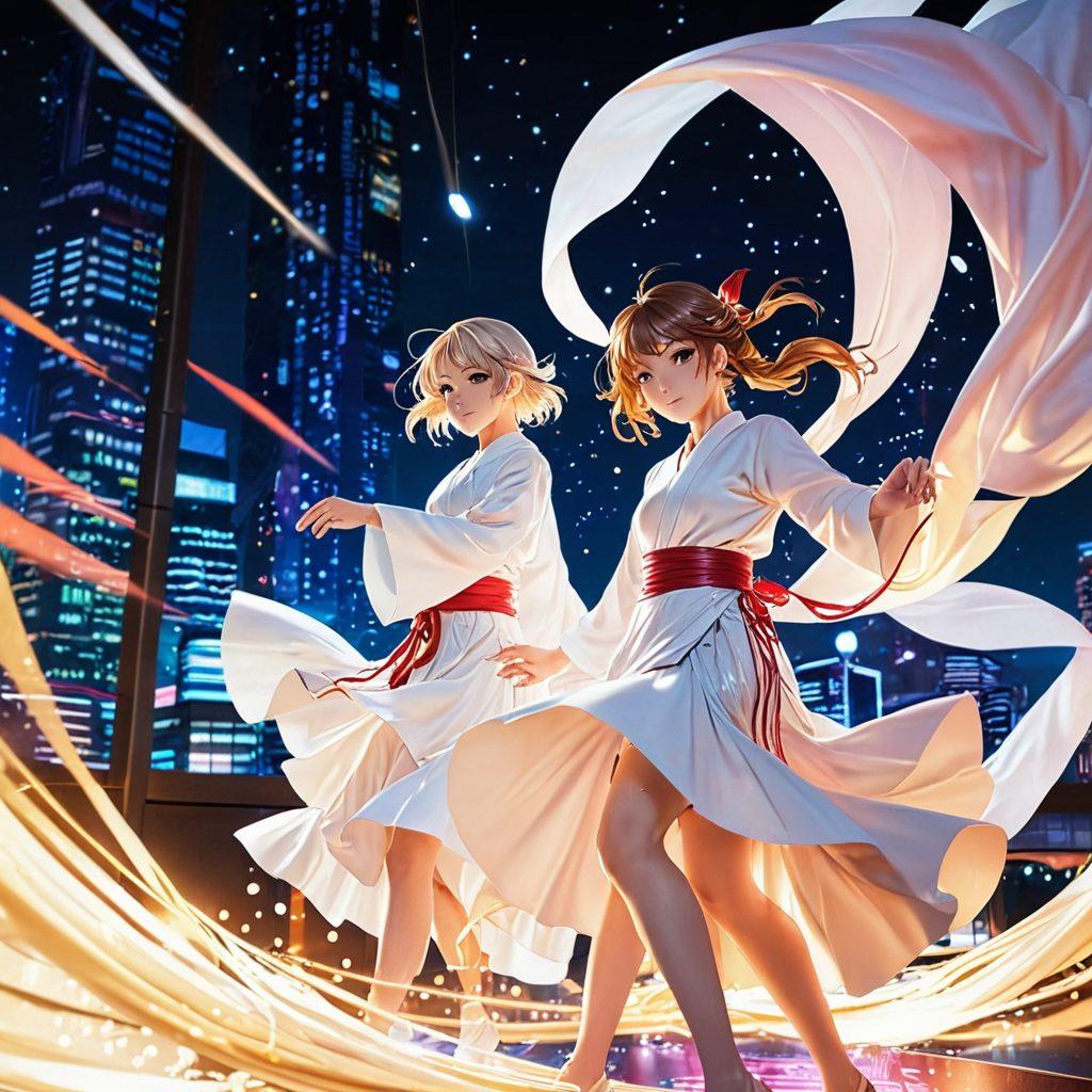 An artistic blend of anime-style characters engaged in dynamic poses, surrounded by playful elements of erotic art, such as flowing fabrics and soft glowing lights. The background features an intricate design, merging traditional manga aesthetics with modern interpretations, symbolizing the transition from manga porn to sensual artwork. Include subtle hints of financial symbols in a creative manner, like coins or abstract graphs. vibrant colors. manga-inspired art style. soft lighting.